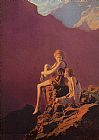 Maxfield Parrish Canvas Paintings - Contentment